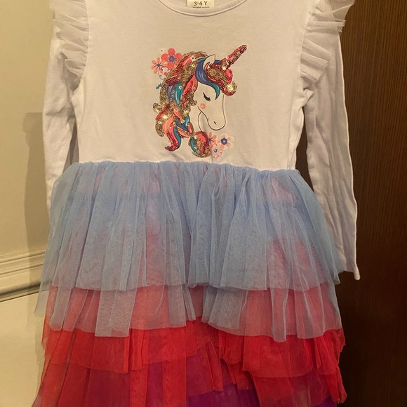 Sequin Unicorn Tutu Dress - Picture 2 of 9